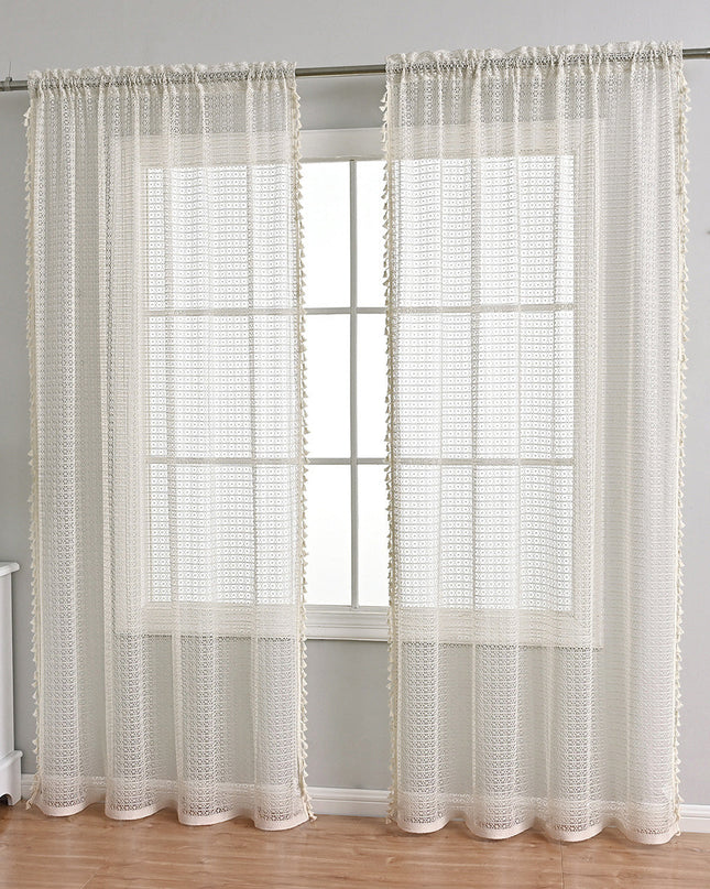 Beżowe Zasłony Voile do Salonu – Przezroczyste Firany z Poliestru, Eleganckie i Funkcjonalne, 132 cm x 160 cm, 213 cm, 240 cm 10