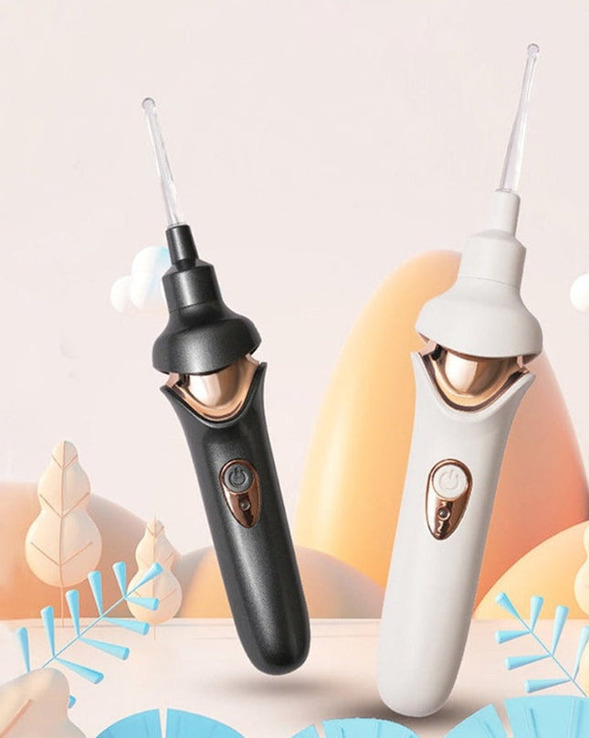 Bezpieczny Aspirator do Usuwania Woskowiny – Ergonomiczny, Delikatny i Skuteczny, Idealny dla Dzieci i Dorosłych, Biały/Czarny 1