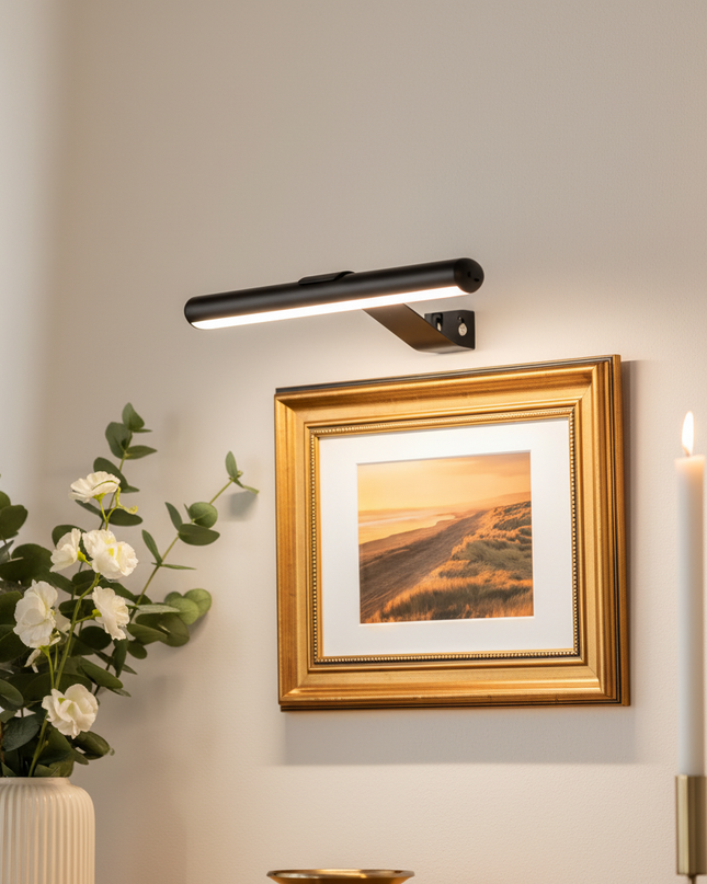 Bezprzewodowa lampa LED z regulacją kąta świecenia, wykonana z aluminium i żelaza, dostępna w tr 1