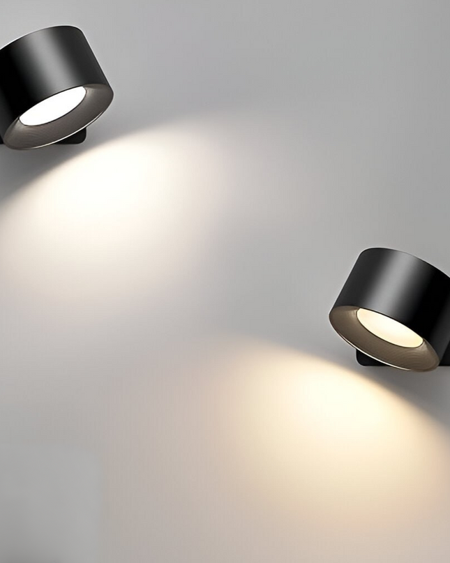 Bezprzewodowa Lampa Ścienna Kinkiet z Regulacją Jasności 360° – Minimalistyczna Lampa na Ścianę, Idealna do Nowoczesnych Wnętrz 1