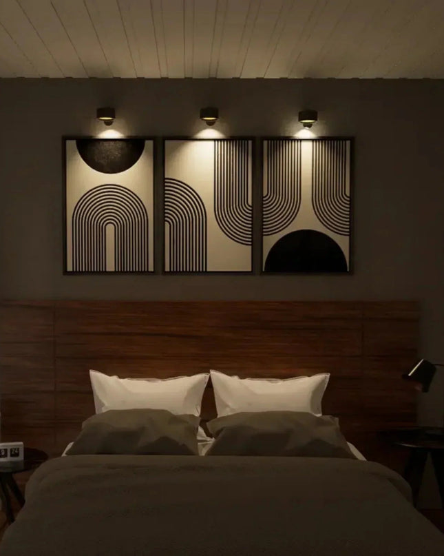 Bezprzewodowa Lampa Ścienna Kinkiet z Regulacją Jasności 360° – Minimalistyczna Lampa na Ścianę, Idealna do Nowoczesnych Wnętrz 3