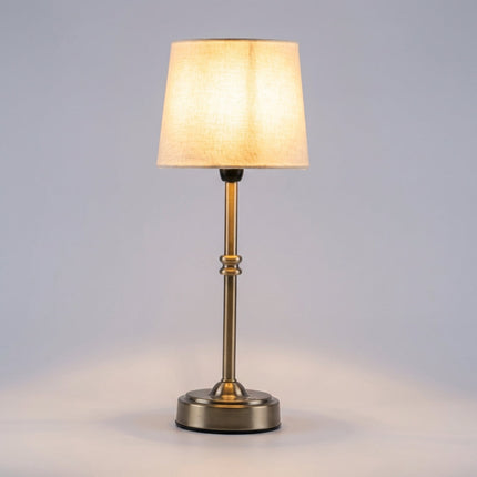 Bezprzewodowa lampa stołowa LED w retro designie z kryształowymi akcentami, oferująca regulację  2