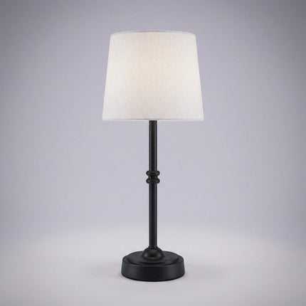 Bezprzewodowa lampa stołowa LED w retro designie z kryształowymi akcentami, oferująca regulację  5