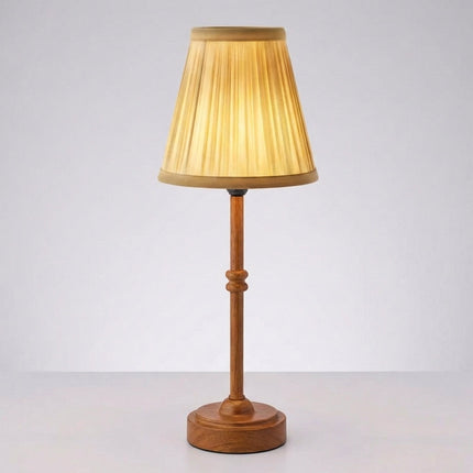 Bezprzewodowa lampa stołowa LED w retro designie z kryształowymi akcentami, oferująca regulację  8