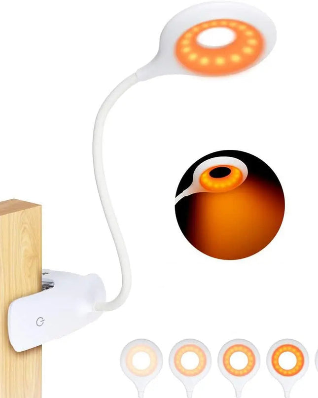 Bezprzewodowa Lampka Biurkowa LED z Zaciskiem – Regulowana Jasność, Elastyczne Ramię, Kompaktowy Design 0