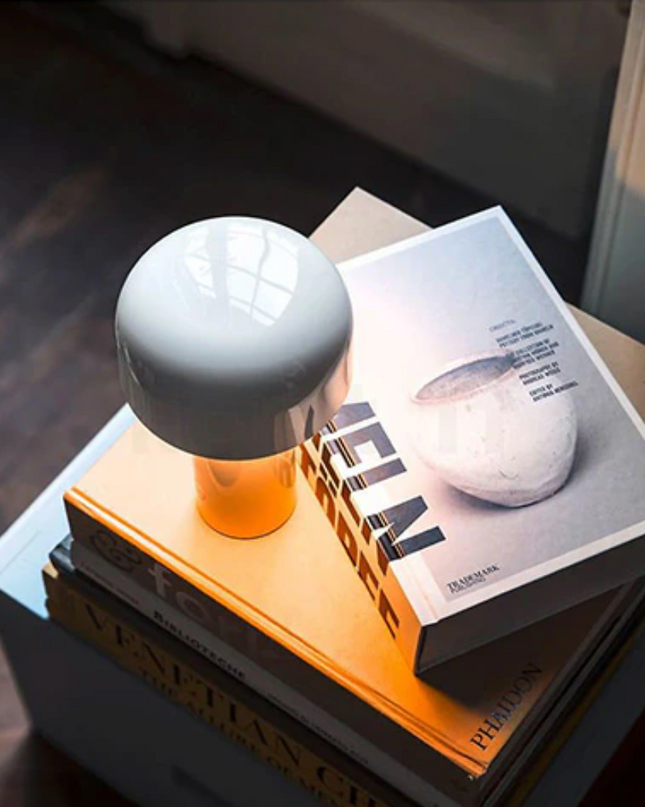 Bezprzewodowa lampa stołowa w kształcie grzybka z regulacją jasności – elegancka lampa do wnętrz 6