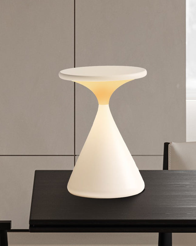 Bezprzewodowa lampa stołowa w kształcie klepsydry – Nowoczesny design i funkcjonalność 0