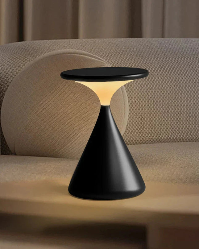 Bezprzewodowa lampa stołowa w kształcie klepsydry – Nowoczesny design i funkcjonalność 3