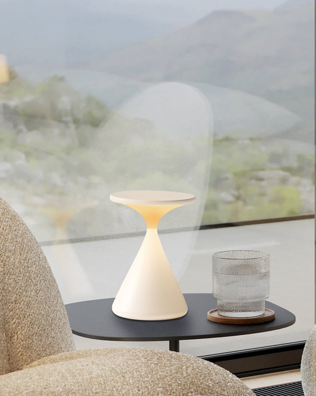 Bezprzewodowa lampa stołowa w kształcie klepsydry – Nowoczesny design i funkcjonalność 5