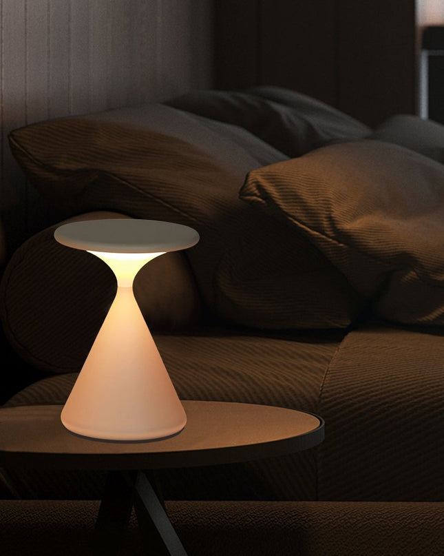 Bezprzewodowa lampa stołowa w kształcie klepsydry – Nowoczesny design i funkcjonalność 7