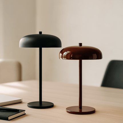 Bezprzewodowa lampa stołowa z przyciemnianą diodą LED i metalową obudową – nowoczesna, akumulatorowa lampka nocna lub biurkowa 8