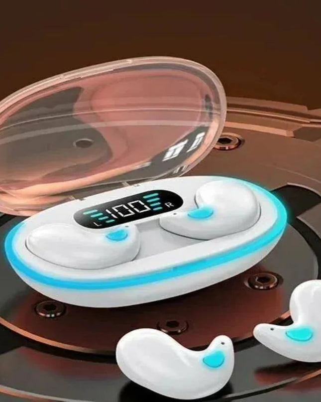 Bezprzewodowe słuchawki douszne Bluetooth z mikrofonem pojemnościowym zapewniającym czysty dźwięk – lekka konstrukcja douszna 4