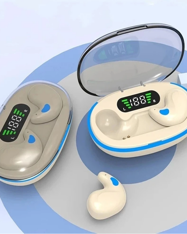 Bezprzewodowe słuchawki douszne Bluetooth z mikrofonem pojemnościowym zapewniającym czysty dźwięk – lekka konstrukcja douszna 5