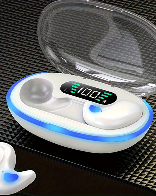 Bezprzewodowe słuchawki douszne Bluetooth z mikrofonem pojemnościowym zapewniającym czysty dźwięk – lekka konstrukcja douszna 6