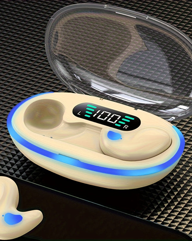 Bezprzewodowe słuchawki douszne Bluetooth z mikrofonem pojemnościowym zapewniającym czysty dźwięk – lekka konstrukcja douszna 7