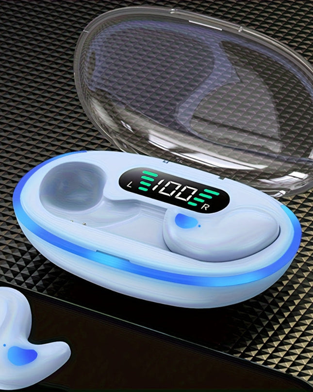 Bezprzewodowe słuchawki douszne Bluetooth z mikrofonem pojemnościowym zapewniającym czysty dźwięk – lekka konstrukcja douszna 8