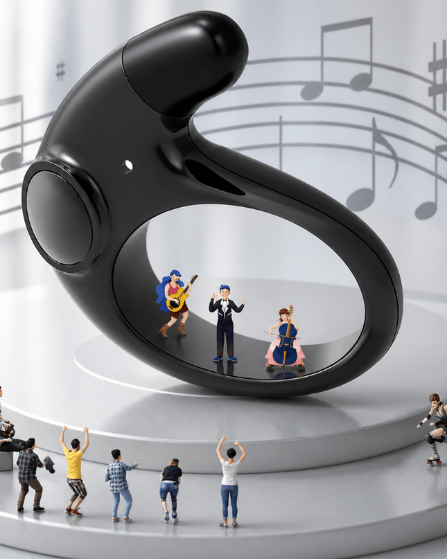 Bezprzewodowe słuchawki douszne Bluetooth z redukcją szumów i wodoodporną konstrukcją – słuchawki douszne z obudową LED 3
