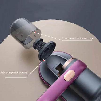 Bezprzewodowy Odkurzacz Pionowy z Filtracją HEPA – Skuteczne Usuwanie Roztoczy i Alergenów, Fioletowy Czarny 2