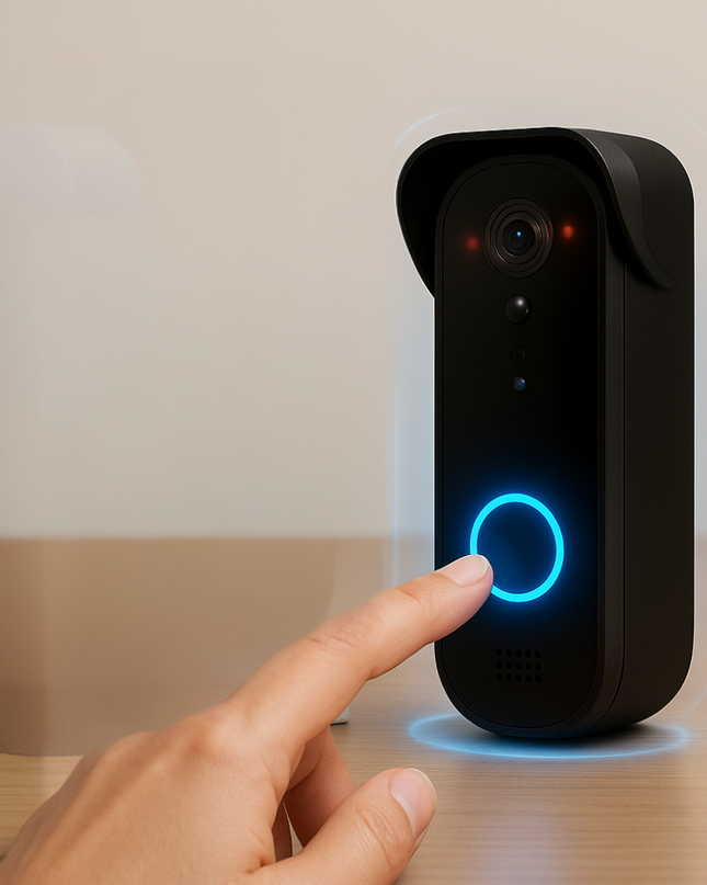 Bezprzewodowy dzwonek do drzwi z kamerą HD 1080P i noktowizorem 0
