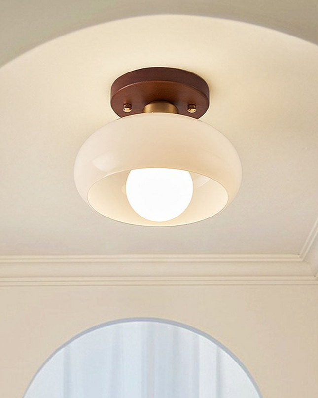 Biała Lampa Sufitowa Vintage do Małego Korytarza – Elegancki Styl, Łatwy Montaż, Wysoka Jakość, Idealna do Wąskich Przestrzeni 0