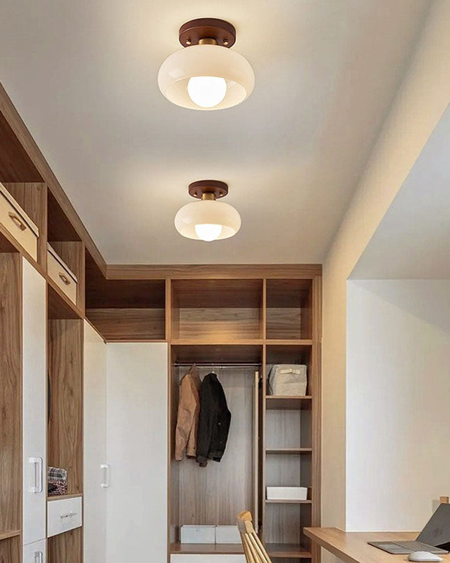 Biała Lampa Sufitowa Vintage do Małego Korytarza – Elegancki Styl, Łatwy Montaż, Wysoka Jakość, Idealna do Wąskich Przestrzeni 1