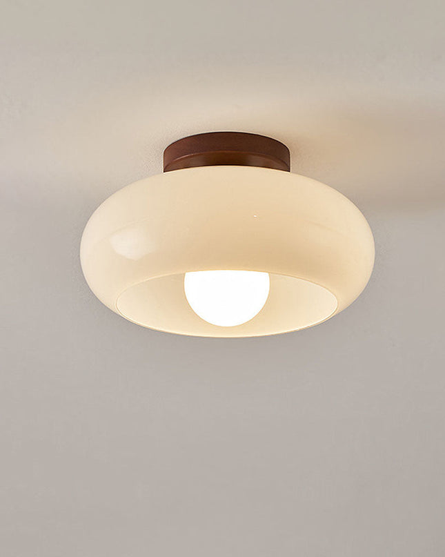 Biała Lampa Sufitowa Vintage do Małego Korytarza – Elegancki Styl, Łatwy Montaż, Wysoka Jakość, Idealna do Wąskich Przestrzeni 4