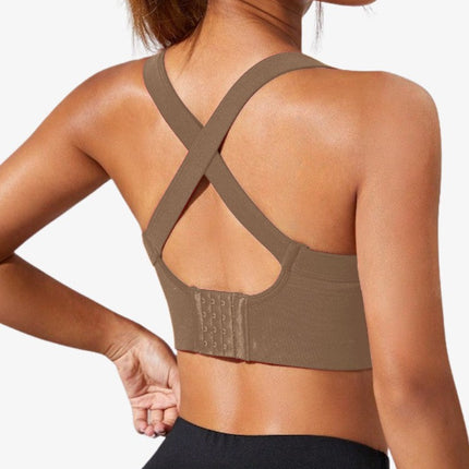 Biustonosz Sportowy Cross Back z Oddychającego Materiału - Damski Stanik do Fitnessu i Jogi, S/M/L 7