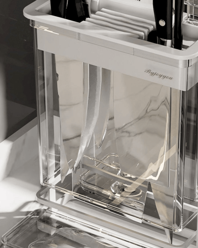 BladeCaddy – wielofunkcyjny uchwyt na noże i przybory – elegancki design z wieloma gniazdami zapewniający elegancką organizację 5