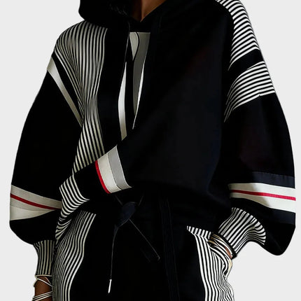 Unisex bawełniana bluza z kapturem w geometrycznym stylu, idealna na codzienne wyjścia i 2