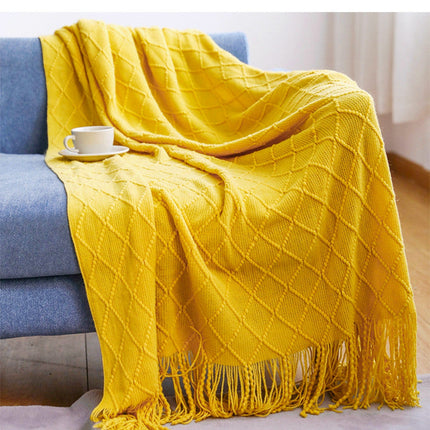 BohoBreeze | Dzianinowy koc z frędzlami 5