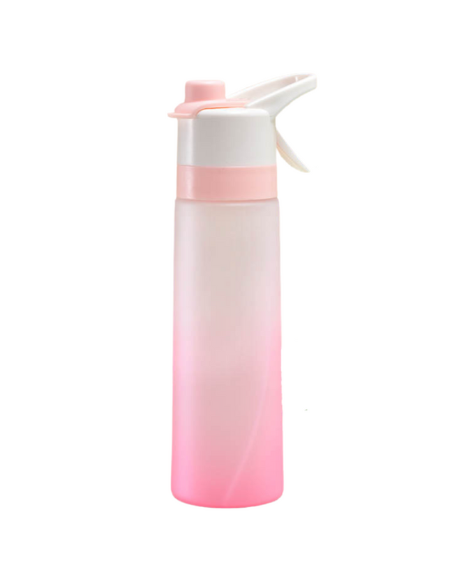 Butelka do Picia Wody 650ml ze Sprayem – Przezroczysta, Chłodząca Funkcja Mgiełki dla Aktywnych 0