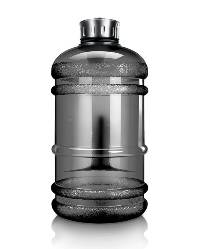 Butelka na Wodę 2,2l z Ergonomicznym Uchem – Trwały Bidon do Nawodnienia, Bez BPA, Czarny 0