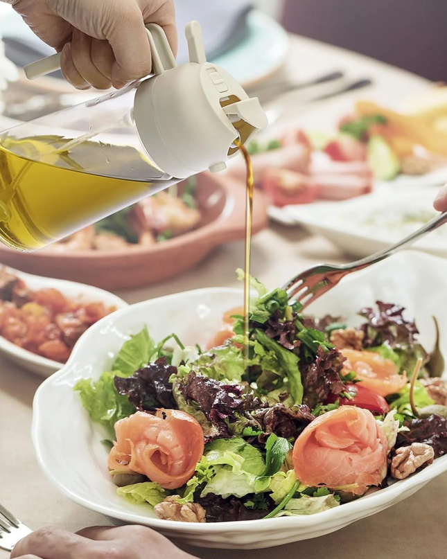 Butelka z rozpylaczem do oliwy z oliwek 2 w 1 500 ml – szklana butelka z rozpylaczem do precyzyjnego gotowania z delikatną mgiełką i minimalizująca zużycie oleju 2