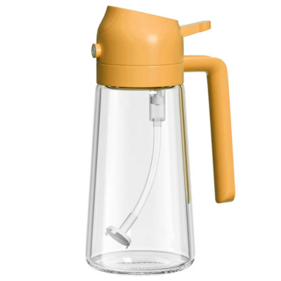 Butelka z rozpylaczem do oliwy z oliwek 2 w 1 500 ml – szklana butelka z rozpylaczem do precyzyjnego gotowania z delikatną mgiełką i minimalizująca zużycie oleju 5