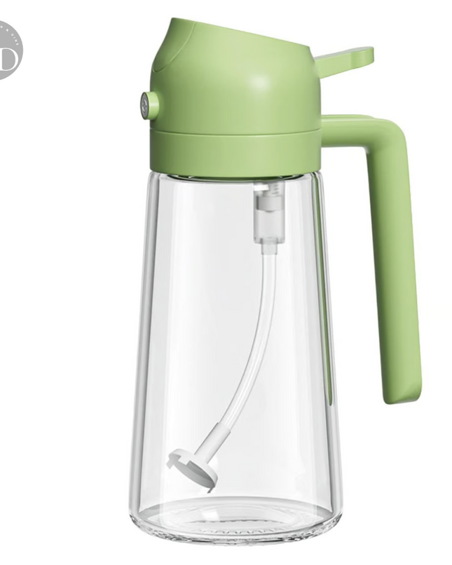 Butelka z rozpylaczem do oliwy z oliwek 2 w 1 500 ml – szklana butelka z rozpylaczem do precyzyjnego gotowania z delikatną mgiełką i minimalizująca zużycie oleju 6