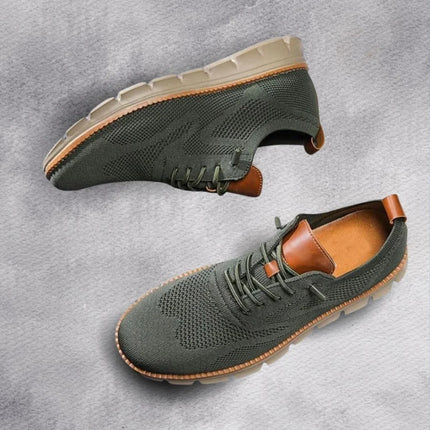 Buty ortopedyczne męskie w czarnym kolorze, wykonane z syntetycznego materiału, z wsparciem 5