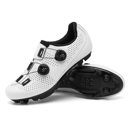 Buty rowerowe unisex z podwójnym zapięciem i wentylowanym wykończeniem, idealne do 6
