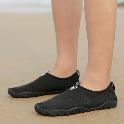 Buty do wody dla kobiet z cholewką z siateczki, szybkoschnącą i oddychającą, z antypoślizgową gumową podeszwą – idealne buty na plażę i do pływania 10