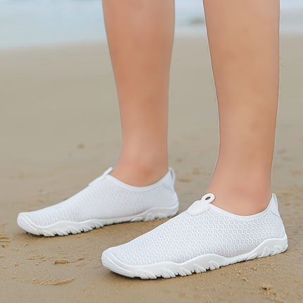 Buty do wody dla kobiet z cholewką z siateczki, szybkoschnącą i oddychającą, z antypoślizgową gumową podeszwą – idealne buty na plażę i do pływania 2