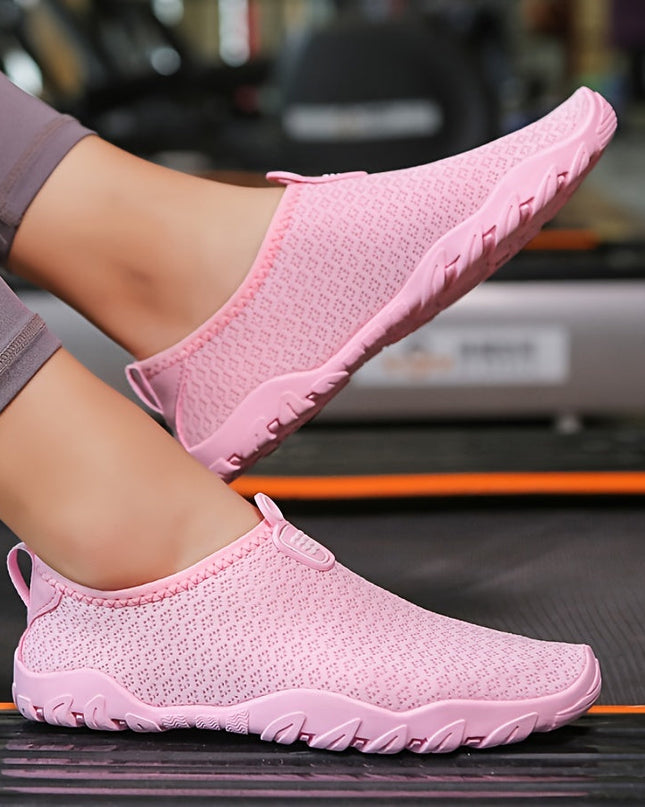 Buty do wody dla kobiet z cholewką z siateczki, szybkoschnącą i oddychającą, z antypoślizgową gumową podeszwą – idealne buty na plażę i do pływania 5