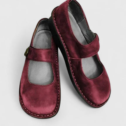 Buty ortopedyczne dla kobiet z regulowanym paskiem i amortyzowaną wkładką – klasyczny design z okrągłymi noskami 7