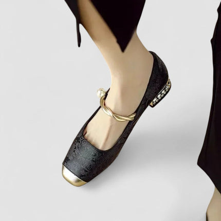 Buty ortopedyczne z niskim, blokowym obcasem – skórzany design inspirowany stylem vintage, zapewniający wygodę i styl 6