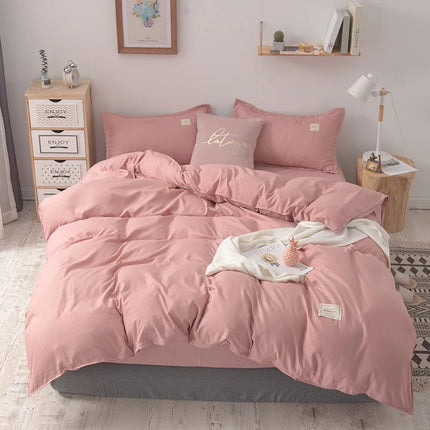 CalmCover | Komplet poszewek na kołdrę od pojedynczej do królewskiej w jednolitym kolorze niebieskim 3