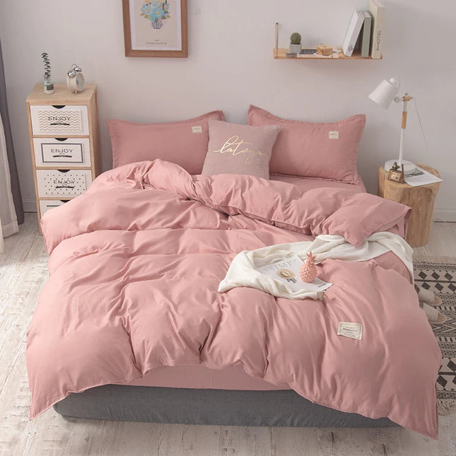 CalmCover | Komplet poszewek na kołdrę od pojedynczej do królewskiej w jednolitym kolorze niebieskim 3