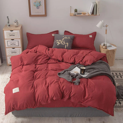 CalmCover | Komplet poszewek na kołdrę od pojedynczej do królewskiej w jednolitym kolorze niebieskim 4