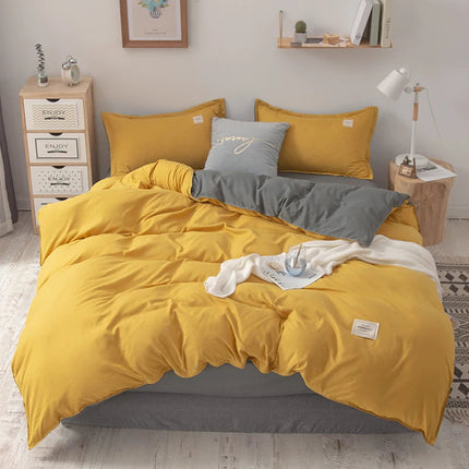 CalmCover | Komplet poszewek na kołdrę od pojedynczej do królewskiej w jednolitym kolorze niebieskim 5