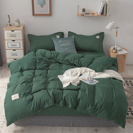 CalmCover | Komplet poszewek na kołdrę od pojedynczej do królewskiej w jednolitym kolorze niebieskim 8