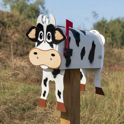 Handcrafted Mailbox with Animal Motif – Weather-Resistant Metal Garden Decoration