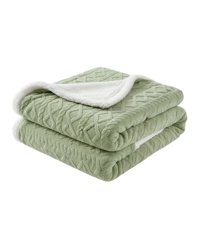 Ciepły Koc Dwuwarstwowy Polarowy Sherpa, Miękki i Lekki, Idealny na Chłodne Wieczory, Do Wystroju Wnętrz 0