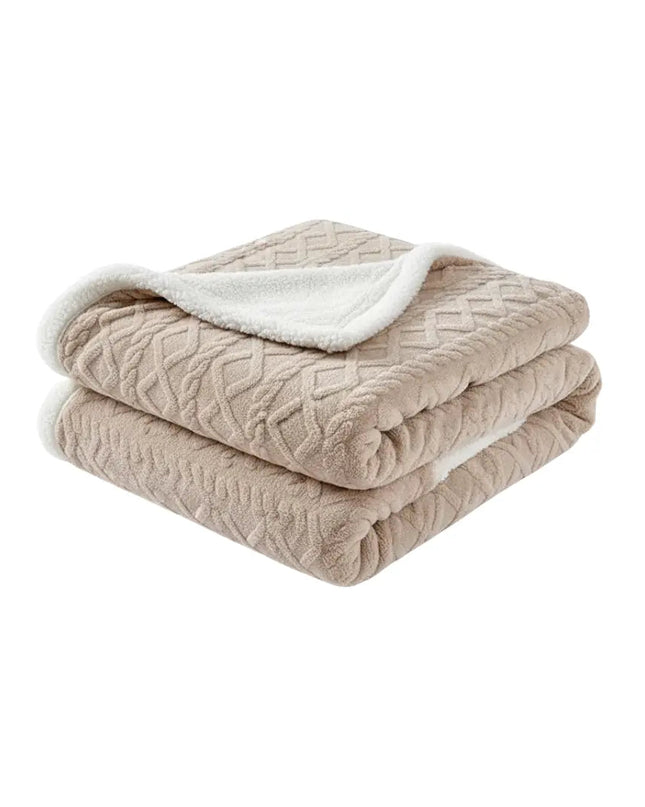 Ciepły Koc Dwuwarstwowy Polarowy Sherpa, Miękki i Lekki, Idealny na Chłodne Wieczory, Do Wystroju Wnętrz 10